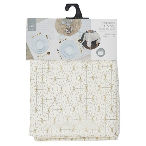 Obrus Geometric Dore biały/złoty 140x250cm Obrus Geometric Dore biały/złoty 140x250cm