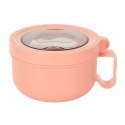 Okrągły Lunch box pomarańczowy z widelcem Okrągły Lunch box pomarańczowy z widelcem