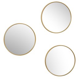 Zestaw 3 luster Toronto złotych, okrągłych 26cm