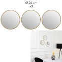 Zestaw 3 luster Toronto złotych, okrągłych 26cm