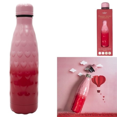 Butelka termiczna 500ml serca różowo-czerwona Butelka termiczna 500ml serca różowo-czerwona