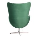 Fotel Jajo Velvet zielone/ srebrna podstawa Fotel Jajo Velvet zielone/ srebrna podstawa