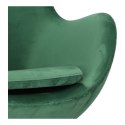 Fotel Jajo Velvet zielone/ srebrna podstawa Fotel Jajo Velvet zielone/ srebrna podstawa