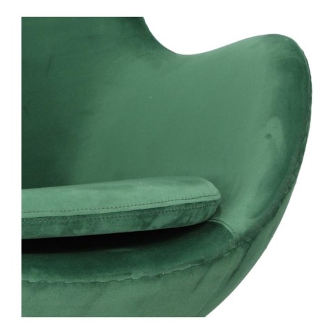 Fotel Jajo Velvet zielone/ srebrna podstawa Fotel Jajo Velvet zielone/ srebrna podstawa