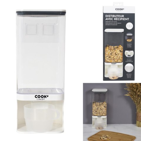 Dozownik na produkty sypkie z miseczką 1,5L Dozownik na produkty sypkie z miseczką 1,5L