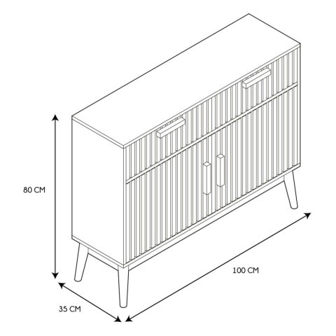 Komoda Klaus 2 szuflady, 2 szafki naturalna Komoda Klaus 2 szuflady, 2 szafki naturalna