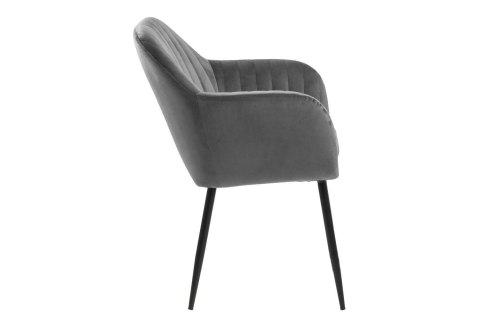 Krzesło Emilia Velvet dark grey/black Krzesło Emilia Velvet dark grey/black