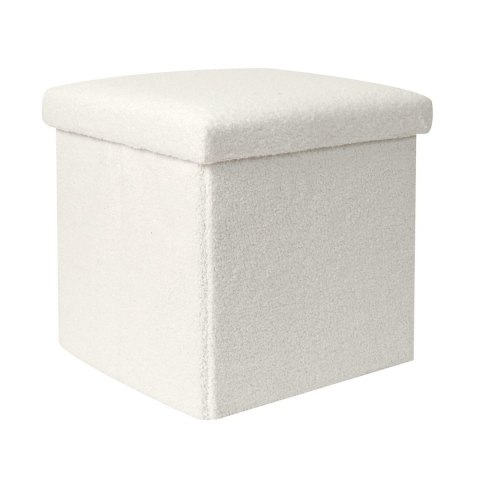Pufa Intesi Vels Boucle biała składana Pufa Intesi Vels Boucle biała składana