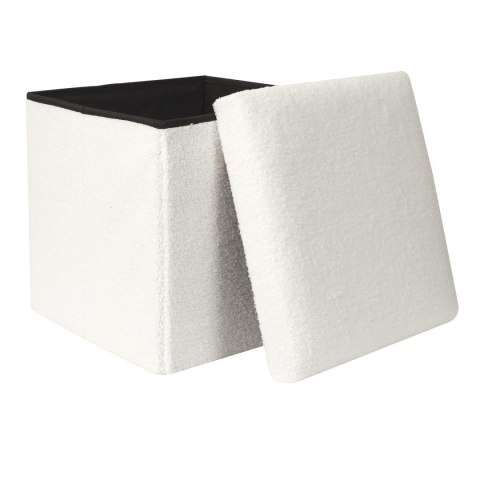 Pufa Intesi Vels Boucle biała składana Pufa Intesi Vels Boucle biała składana