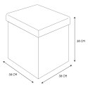 Pufa Intesi Vels Boucle biała składana Pufa Intesi Vels Boucle biała składana
