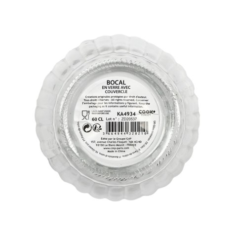 Słoik na ciasteczka szklany 600 ml Słoik na ciasteczka szklany 600 ml
