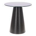 Stolik kawowy Soleilo szklany okrągły 60cm czarny Stolik kawowy Soleilo szklany okrągły 60cm czarny