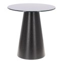 Stolik kawowy Soleilo szklany okrągły 60cm czarny Stolik kawowy Soleilo szklany okrągły 60cm czarny