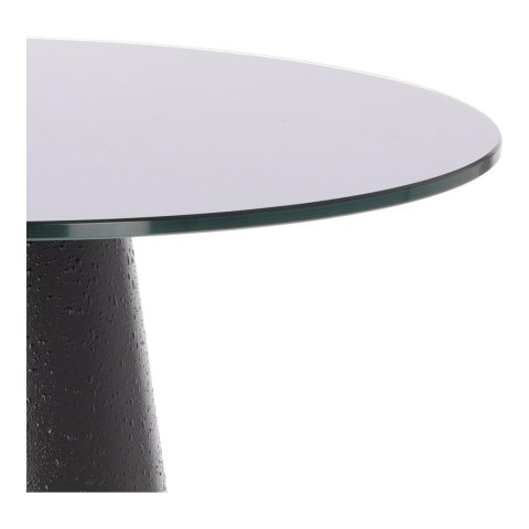 Stolik kawowy Soleilo szklany okrągły 60cm czarny Stolik kawowy Soleilo szklany okrągły 60cm czarny