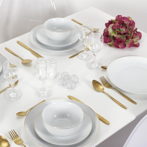 Talerz Pearl Gold 27cm biały Talerz Pearl Gold 27cm biały