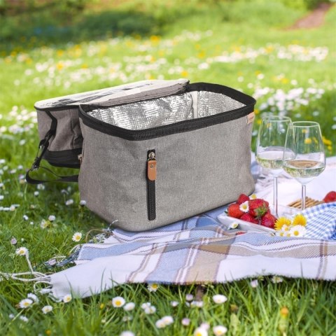 Torba termiczna na lunch Zippi XL szara Torba termiczna na lunch Zippi XL szara