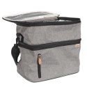 Torba termiczna na lunch Zippi XL szara Torba termiczna na lunch Zippi XL szara