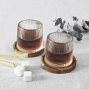 Zestaw 2 szklanek do whisky z podkładkami Zestaw 2 szklanek do whisky z podkładkami