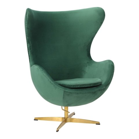 Fotel Jajo Velvet zielone/ złota podstawa Fotel Jajo Velvet zielone/ złota podstawa