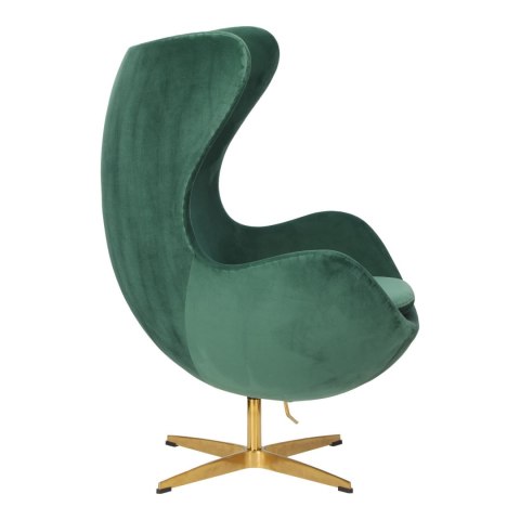 Fotel Jajo Velvet zielone/ złota podstawa Fotel Jajo Velvet zielone/ złota podstawa