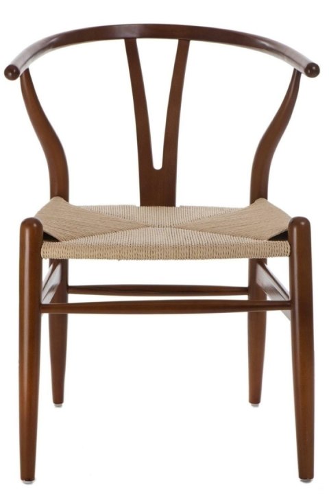 Krzesło Wicker Naturalne brązowe cieme i nspirowane Wishbone Krzesło Wicker Naturalne brązowe cieme i nspirowane Wishbone