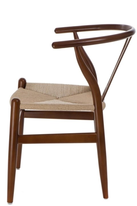Krzesło Wicker Naturalne brązowe cieme i nspirowane Wishbone Krzesło Wicker Naturalne brązowe cieme i nspirowane Wishbone