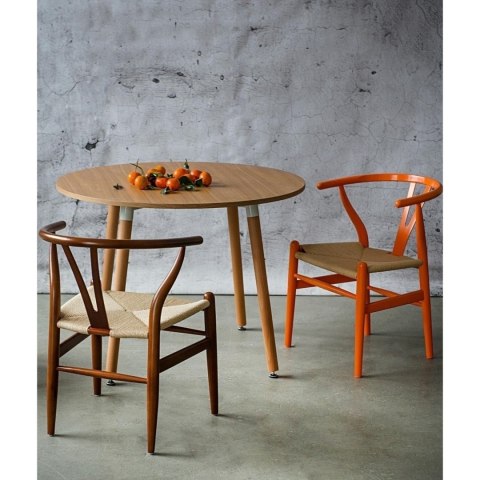 Krzesło Wicker Naturalne brązowe cieme i nspirowane Wishbone Krzesło Wicker Naturalne brązowe cieme i nspirowane Wishbone