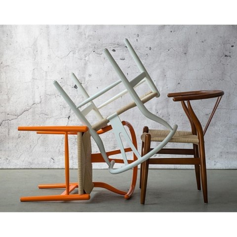 Krzesło Wicker Naturalne brązowe cieme i nspirowane Wishbone Krzesło Wicker Naturalne brązowe cieme i nspirowane Wishbone