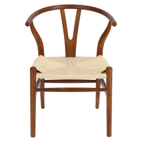 Krzesło Wicker Naturalne brązowe cieme i nspirowane Wishbone Krzesło Wicker Naturalne brązowe cieme i nspirowane Wishbone