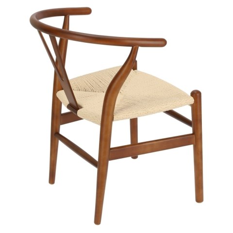 Krzesło Wicker Naturalne brązowe cieme i nspirowane Wishbone Krzesło Wicker Naturalne brązowe cieme i nspirowane Wishbone