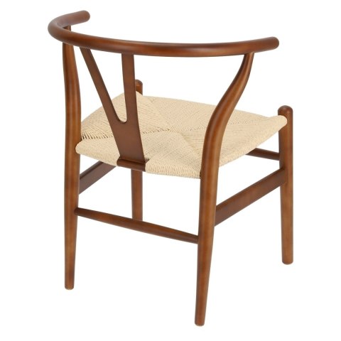 Krzesło Wicker Naturalne brązowe cieme i nspirowane Wishbone Krzesło Wicker Naturalne brązowe cieme i nspirowane Wishbone