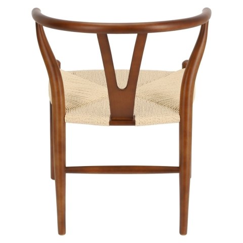 Krzesło Wicker Naturalne brązowe cieme i nspirowane Wishbone Krzesło Wicker Naturalne brązowe cieme i nspirowane Wishbone