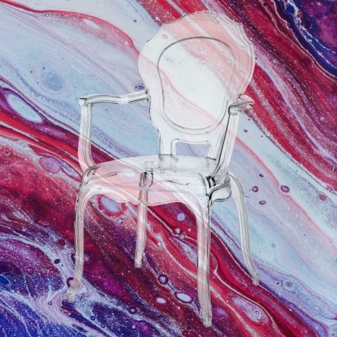 Krzesło transparentne Queen Arm Krzesło transparentne Queen Arm