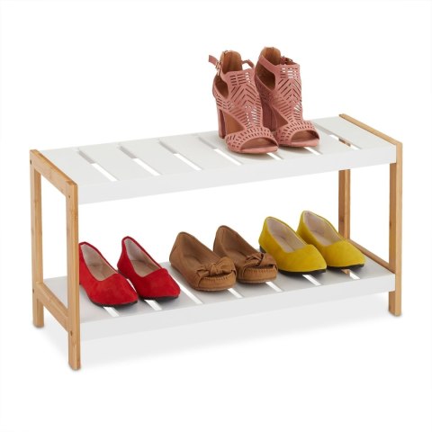 Szafka na buty Giselda bambusowa biała Szafka na buty Giselda bambusowa biała