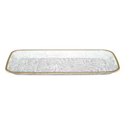 Taca Mirage 34cm złoty brzeg plastikowa