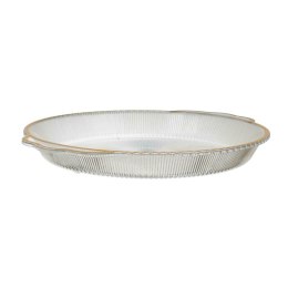Taca Mirage 38,5cm owalna złoty brzeg plastikowa