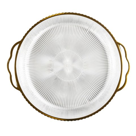 Taca Mirage 38,5cm owalna złoty brzeg plastikowa Taca Mirage 38,5cm owalna złoty brzeg plastikowa