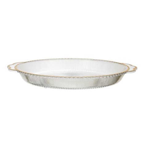 Taca Mirage 38,5cm owalna złoty brzeg plastikowa Taca Mirage 38,5cm owalna złoty brzeg plastikowa