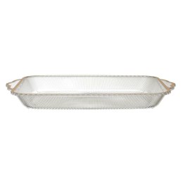 Taca Mirage 41cm złoty brzeg plastikowa