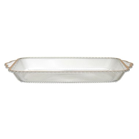 Taca Mirage 41cm złoty brzeg plastikowa Taca Mirage 41cm złoty brzeg plastikowa