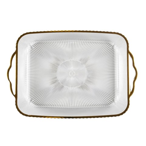 Taca Mirage 41cm złoty brzeg plastikowa Taca Mirage 41cm złoty brzeg plastikowa
