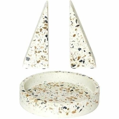 Zestaw Terrazzo 2 podpórki do książek + miseczka na drobiazgi Zestaw Terrazzo 2 podpórki do książek + miseczka na drobiazgi