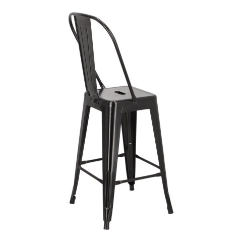 Hoker Paris Back 66cm czarny inspirowany Tolix Hoker Paris Back 66cm czarny inspirowany Tolix