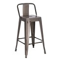 Hoker Paris Back short 66cm metaliczny insp. Tolix Hoker Paris Back short 66cm metaliczny insp. Tolix