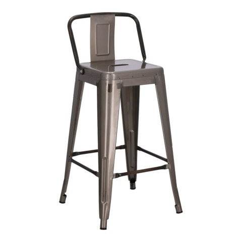 Hoker Paris Back short 66cm metaliczny insp. Tolix Hoker Paris Back short 66cm metaliczny insp. Tolix