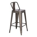 Hoker Paris Back short 66cm metaliczny insp. Tolix Hoker Paris Back short 66cm metaliczny insp. Tolix
