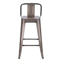 Hoker Paris Back short 66cm metaliczny insp. Tolix Hoker Paris Back short 66cm metaliczny insp. Tolix