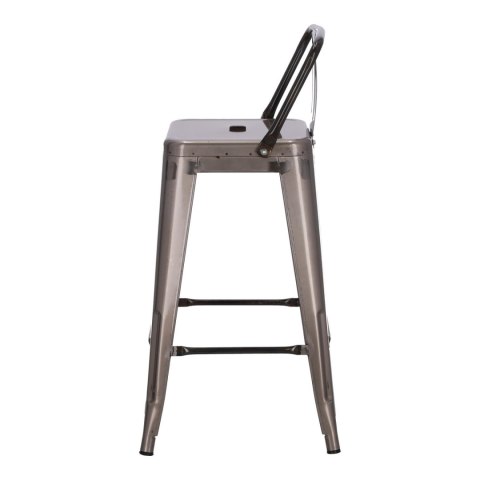 Hoker Paris Back short 66cm metaliczny insp. Tolix Hoker Paris Back short 66cm metaliczny insp. Tolix