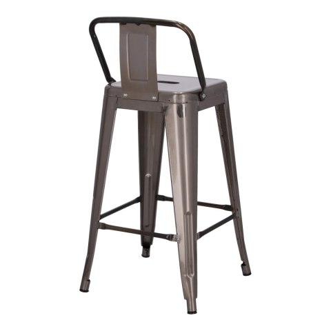 Hoker Paris Back short 66cm metaliczny insp. Tolix Hoker Paris Back short 66cm metaliczny insp. Tolix