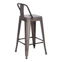 Hoker Paris Back short 66cm metaliczny insp. Tolix Hoker Paris Back short 66cm metaliczny insp. Tolix